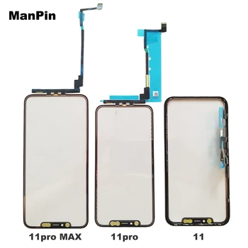 3in1 Ecran Tactil de Sticlă Cu OCA Film pentru iPhone 11Pro Max XS MAX X Display LCD de pe Panoul Frontal de Lentile de Reparare Piese de Schimb Telefon Mobil