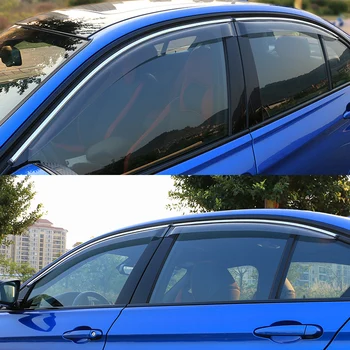 Pentru BMW Seria 3 F30 2011-2019 Geamul Mașinii Soare Ploaie Umbra Viziere Scut Adăpost Protector Capac Ornamental Cadru Autocolant Accesorii