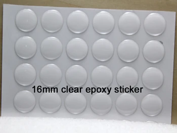 16mm Clar Rotund Bombat Epoxidice Abțibild cu Efect 3D DIY Bijuterii Accesorii