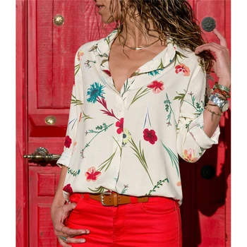 Femei Bluze Șic Cu Dungi De Imprimare De Birou Cămașă De Moda Cu Maneci Lungi Șifon Bluza Casual Femei, Plus Dimensiune Femei Tricouri