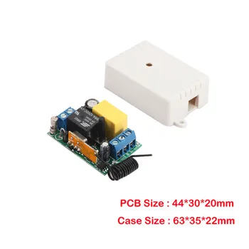 1CH AC 220V RF Wireless Mini Comutator Releu Receptor 2 CANALE telecomenzi Iluminat cu LED-uri Lampa de PE OFF Comutator de Învățare
