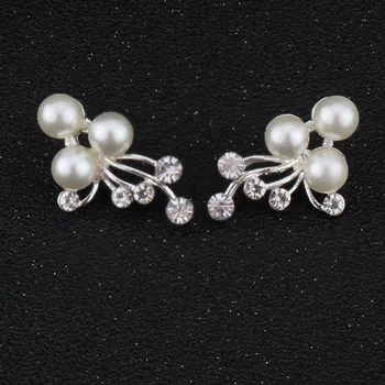 Jiayijiaduo Imitații de Perle Mireasa Seturi de Bijuterii pentru Femei de Argint de Culoare Stras Colier Cercei de Nunta