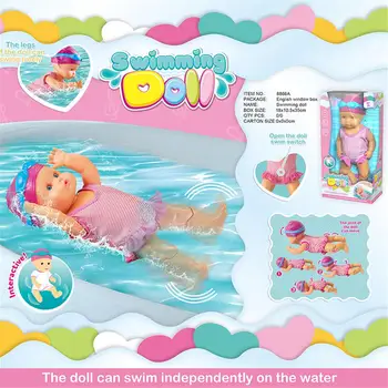 Noi Drăguț electric Înot Papusi Mini rezistent la apa cadă piscină de înot de Înot Papusa Jucării Pentru Copii Suport Dropshipping