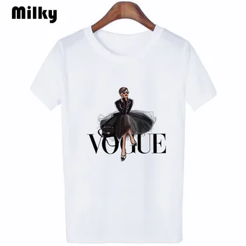 2020 Femei T Shirt Vogue Scrisoare Harajuku Femeie T-shirt de Agrement Moda Estetice Tricou de Vara Tumblr Epocă Streetwear Tumblr
