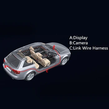 Noul Vehicul Camera Auto Reverse din Spate Vedere aparat de Fotografiat Impermeabil Senzor CMOS de 360° vedere de Noapte Parcare Backup Auto Rotativ