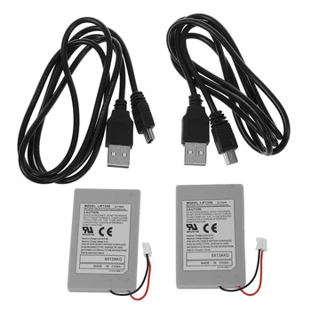 2 buc 1800mAh Baterie + Incarcator USB Cablu pentru Sony PS3 controler de joc Reîncărcabilă Acumulator de schimb Pack pentru PS3 gamepad