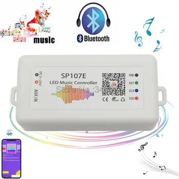 SP107E Bluetooth LED Controler de Muzică Pixel IC SPI Controler de APP Telefon Inteligent pentru WS2812B WS2813 SK6812 Benzi cu LED-uri 2048 Pixeli