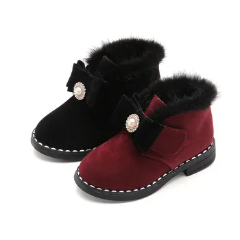 Cizme pentru copii 2020 toamna și iarna fete noi cizme de moda de pluș cizme scurte cald Cârlig&Bucla de copii Pantofi de Bumbac