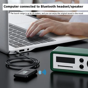 ÎNCĂ-T2 2 in 1 Bluetooth 5.0 Transmițător Receptor de Muzică Audio de 3,5 mm AUX Adaptor Wireless Dongle pentru TV, PC, Masina Difuzor Căști