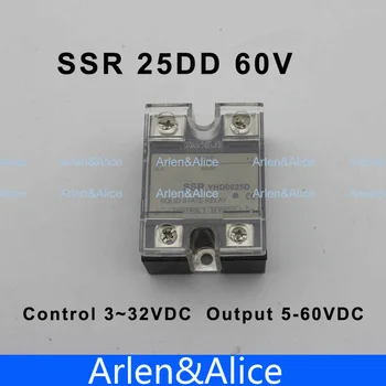 25DD RSS Control tensiune 3~32VDC de ieșire 5~60VDC DC singură fază DC releu solid state