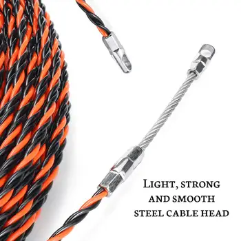Efficeint 5mm 5-40m fibra de sticla, cabluri Electrice cu Bandă Conductă de Conductă de Cablu Împinge Unelte de extragere Roata presiuni pentru Instalarea de Cabluri