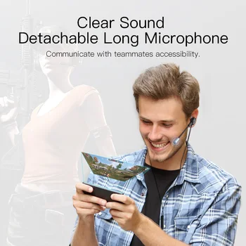 GGMM Telefon Jocuri Cască În Ureche 3.5 mm 10mm Driver Căști Intraauriculare Cu Microfon Dual Splitter Audio Pentru PC/PS4/Xbox Gamer Roșu