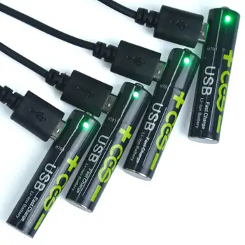 USB Reîncărcabilă Baterie Litiu-Polimer Rapid de Încărcare prin Micro USB Cablu de 1,5 V AAA Baterie Reîncărcabilă 1100mwh