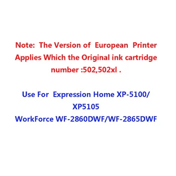 1 Set 502 XL Compatibil cu Epson 502XL Cartușele de Cerneală pentru Epson Expression Home XP-XP 5100-5105 WorkForce WF-2860DWF WF-2865D
