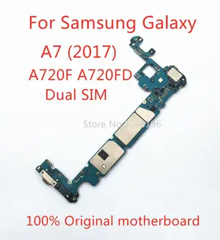 Se aplică Pentru Samsung Galaxy A7 2017 A720F A720FD 32GB original, placa de baza cu cip sistem de deblocare logica bord înlocuirea unor piese