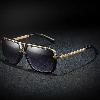 2020 LVVKEE Brand de Lux Ochelari de Soare Moda Supradimensionat ochelari de Soare Barbati, Pentru Femei, Cadru de Metal Retro Ochelari de UV400 Oculos Cu Caz