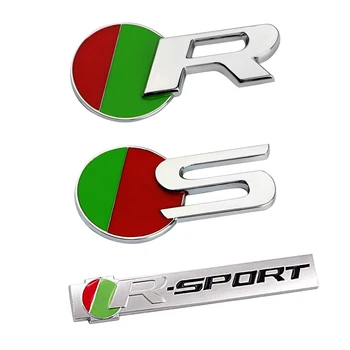 3D Metal caroserie Portbagaj S R R-SPORT Logo Insignia Trim Decor Autocolant Pentru Jaguar F-PACE XJ E-RITM mi-RITMUL S-TYPE F-TYPE Tuning Auto