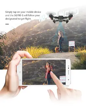 LeadingStar SG700-S RC Quadcopter cu Camera 1080P Wifi FPV Pliabil Selfie Drone Alb