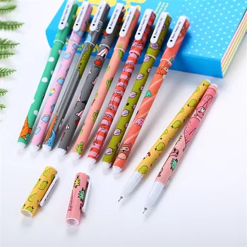 10buc Kawaii Gel Creioane Set Drăguț 0.38 mm Culoare de Cerneală Pixuri pentru Școala de Desene animate de Animale Canetas Băieți Fete Biroul Scris de Papetărie