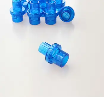 100buc/lot Albastru Supapa De Formare Cpr Masca de Respirație gură la Gură Salvare One-Way Valve Cpr de Formare de Prim Ajutor Dia 22mm