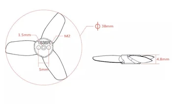 10 Perechi KINGKONG/LDARC 1535 3-lamă Gaura de 1.5 mm Elice pentru MICI GT7 GT8 2019 V2 FPV Racing Drone