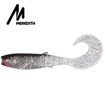 MEREDITH 9cm 4.8 g 10buc 3D Shad Swimbait pentru Momeli de Pescuit Canibal Coada Curbată leurre souple Momeli Artificiale transport Gratuit
