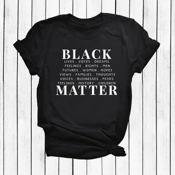 VIP HJN Sentimentele Istoria Copii Multe Chestiuni Viețile negrilor Contează Tricou Femei Negru Istoria BLM Tricouri