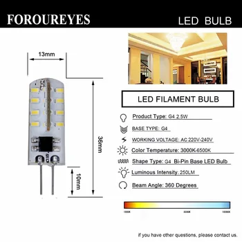 10 buc LED G4 Bec 110V 220V 2.5 W 32leds 3014 SMD LED-uri Lampă de Siliciu lumina Pentru design Interior Înlocui 20W cu Halogen