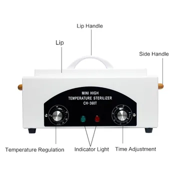 300W Temperatură Înaltă Sterilizator Cutie Cu Aer Cald Dezinfectarea Cabinetului Pentru Manichiura Unghii Autoclavă Căldură Uscată Sterilizator Mașină