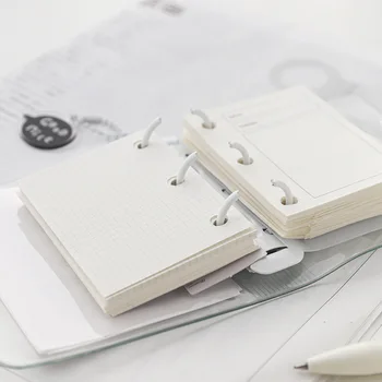 33pcs/lot A7 Transparent Notebook Kawaiii Planificator, Organizator, Planificator de Hârtie pe Pagina Interioară de Îndosariere cu inele Jurnal Notebook-Model 4