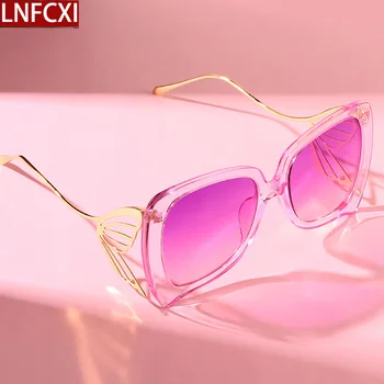 LNFCXI mai Noi Supradimensionate Pătrat de Moda Fluture Elegant ochelari de Soare Femei Nuante UV400 Ochelari de sex Feminin de sex Masculin Ouclos De Sol
