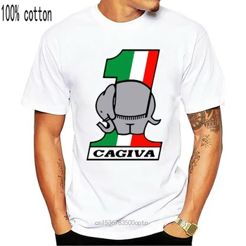 Noua Motocicleta Cagiva Logo-ul Elefant Alb Negru MenS T-Shirt S-2Xl B Harajuku Topuri de Moda Clasic Tricou