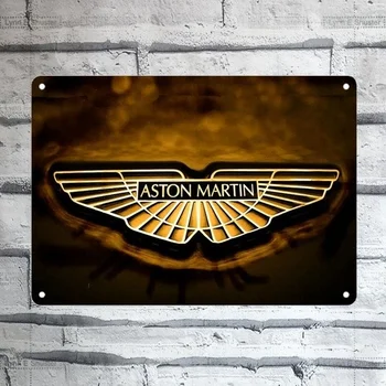 Tablă De Metal Semn Poster Placa De Perete Clasic Aston Martin Mașină Grafic Tin Semn