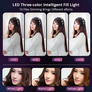 Inel Lampa LED Selfie Lumină Inel Cu Suport de Telefon Mobil Suport aparat de Fotografiat Telefon Studio Umple de Lumină Pentru Youtube Machiaj Video de fotografie