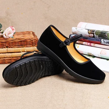 Tradițională Chineză Beijing Vechi Pantofi Tesatura Femei Apartamente Masaj Hotelului Munca Casual Pantofi De Panza Teatru Antic Elemente De Recuzită De Spectacole