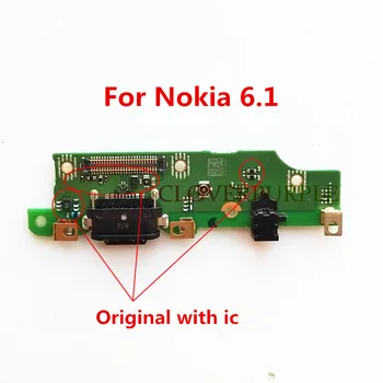 Original, Încărcător Micro USB Port de Încărcare Cablu Flex Cu Microfon Pentru Nokia 6.1 Conector Dock Bord