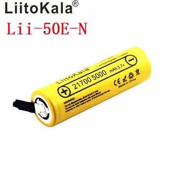 LiitoKala 21700 5000mA Baterie Li-ion lii-50E-N 3.7 V Descărcători 35A baterie E-instrumente baterie