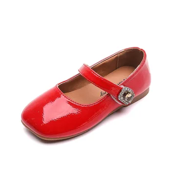 Fete Pantofi Pentru Copii Pantofi Casual Printesa Elegant Copii Pantofi De Piele De Brevet Cu Stras Moale Moda Negru, Roșu, Bej 21-35