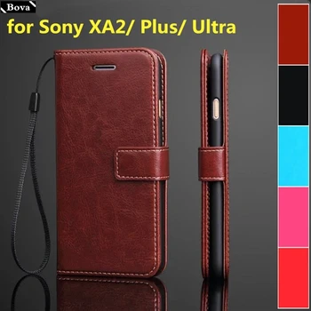 Titularul cardului de caz acoperire pentru Sony Xperia XA2 / XA2 Plus / XA2 Ultra piele Pu caz telefon de portofel capac flip-caz de protecție saci