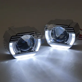 Angel Eyes Bi-xenon Obiectiv Reabilitare Proiector Mini 2.0 inch HID H1 Lampa LED Pentru H4 H7 Faruri Lumini Auto Accesorii Tuning DIY