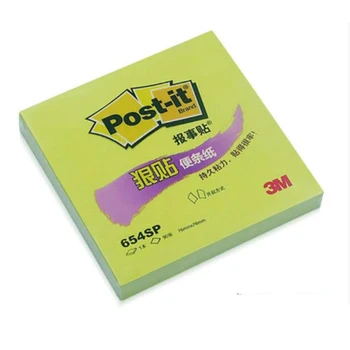 4pads/pachet 90pages /tampoane autocolante note verde galben lipicios notă de culoare notificare de hârtie autocolante post de birou posta 654SP