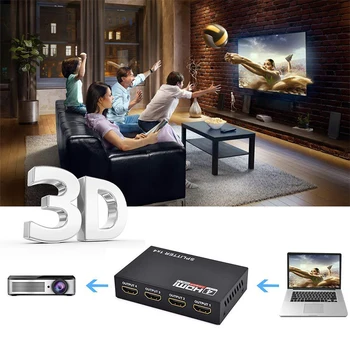 Splitter-ul HDMI 4K 3D Full HD 1080p Video HDMI Switch Comutator 1X2 1X4 Dual Display Pentru Laptop, Monitor DVD HDTV Xbox PS3