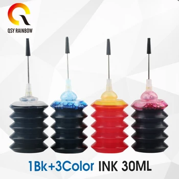 QSYRAINBOW 4 x 30 ML Refill Cerneala Dye Kit Pentru Epson pentru Canon pentru HP 301XL 302 21 56 de cartușe de cerneală pentru Toate Inkjet Printer