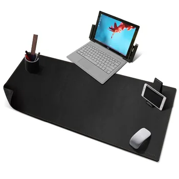 Tampoane de birou Piele Artificiala Laptop Mat cu Toc și Standuri de Telefon, 39.3