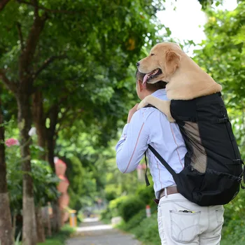 Respirabil Câine de Companie Sac de Transport pentru Câini de talie Mare Golden Retriever Bulldog Rucsac Reglabile Câine Mare Genti de Voiaj Animale de companie Produse
