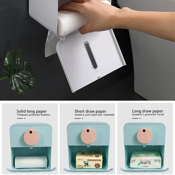 Titularul de Hârtie igienică Montare pe Perete Suport Impermeabil Tava pentru hârtie Igienică suport Multi-funcția de organizator de Baie WC Accesorii