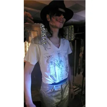 MJ Michael Jackson Asta este Thriller Editie limitata Alb Noutate Tricou de Vara