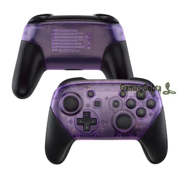 Clar Atomic Purple Frontală și Posterioară Înlocuire Shell Locuințe Caz Acoperire pentru Nintendo Comutator Pro Controller