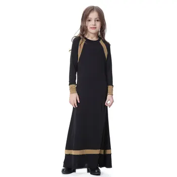 Musulman Maneca Lunga Rochie Pentru Fata Copil Copil Islamic Abaya Dubai arabă Halat de Rochii Tradiționale 7 8 9 10 11 12 13 14 Anul VKDR1285