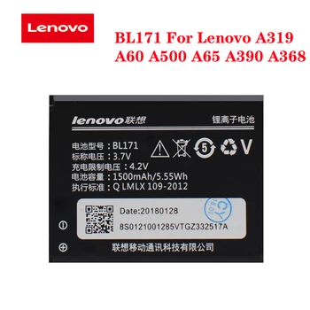 A bateriei Pentru Lenovo A319 A60 A500 A65 A390 A368 A390T A356 A370E A376 1500mAh BL171 Originale de Înaltă Calitate Telefon Bateria